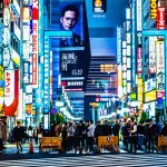 Night shopping in Tokyo, Japan