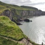 Rope bridge at Carrick-a-rede island, UK