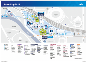 Australian Open 2024 - Event Map