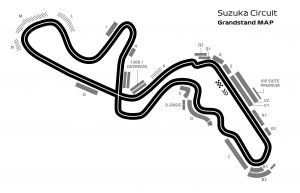 FORMULA 1 JAPANESE GRAND PRIX - SUZUKA CIRCUIT GRANDSTAND MAP